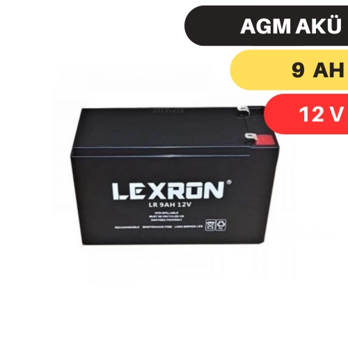 LEXRON 9AH-12V KURU TİP AKÜ