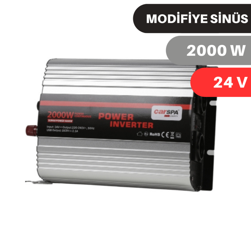 CARSPA 2000W-24V MODİFİYE SİNÜS İNVERTER