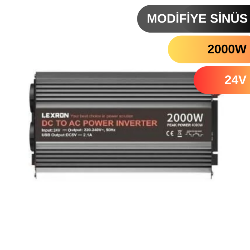 LEXRON 2000 W WATT 24V MODİFİYE SİNUS İNVERTER