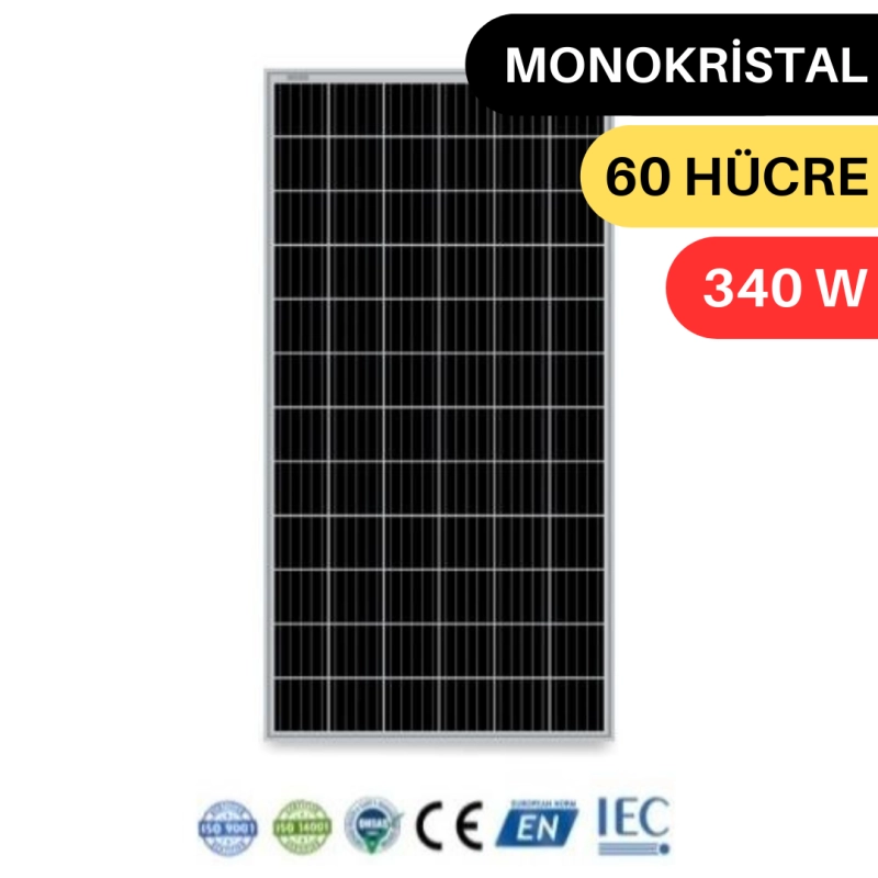 LEXRON 340W MONOKRİSTAL GÜNEŞ PANELİ