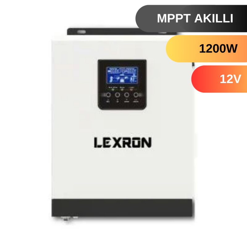 LEXRON 1.5KVA 1200W MPPT TAM SİNUS 12V AKILLI İNVERTER