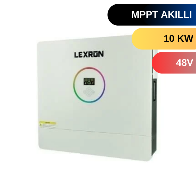 LEXRON 10KW 120-500V HV 2X100A MPPT TAM SİNUS AKILLI INVERTER (PARALELLENEBİLİR)