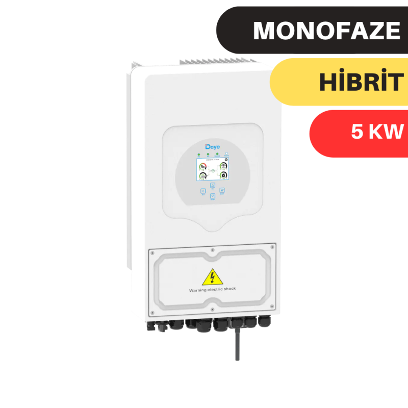 DEYE 5KW HİBRİT MONOFAZE İNVERTER