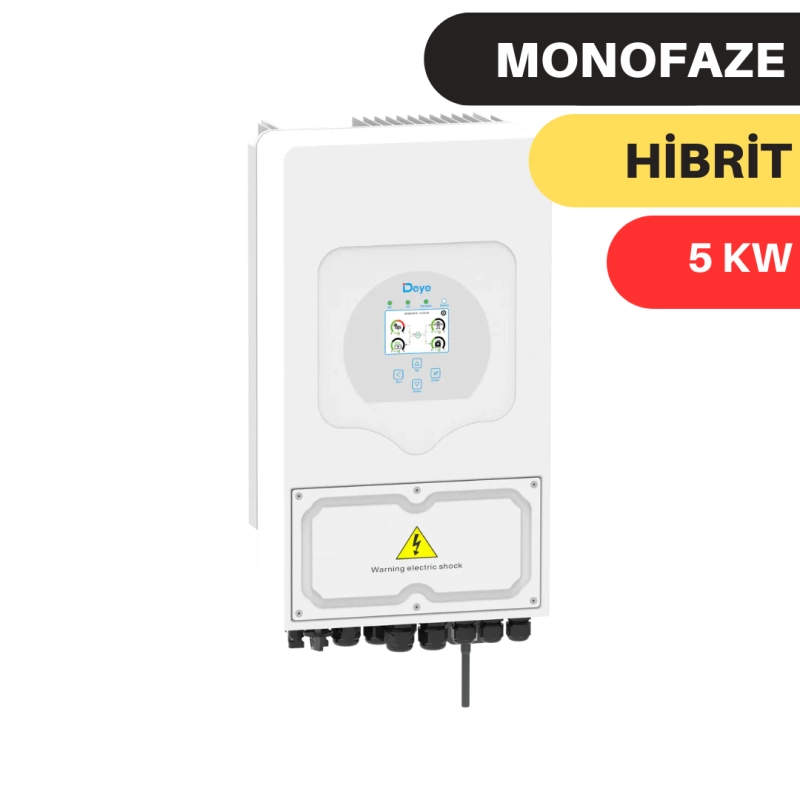 DEYE 5KW ON-GRID HİBRİT HYBRID MONOFAZE İNVERTER