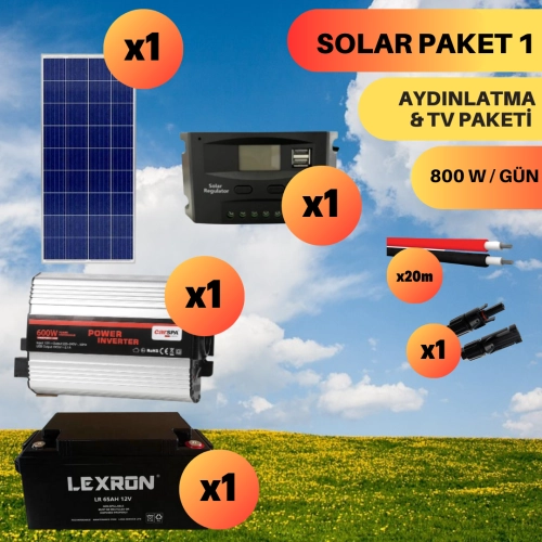 UrlaSolar AYDINLATMA-TV PAKETİ (PAKET 1)