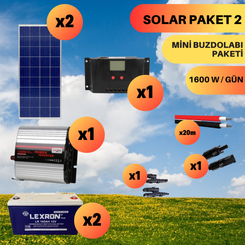 UrlaSolar MİNİ BUZDOLABI PAKETİ (PAKET 2)