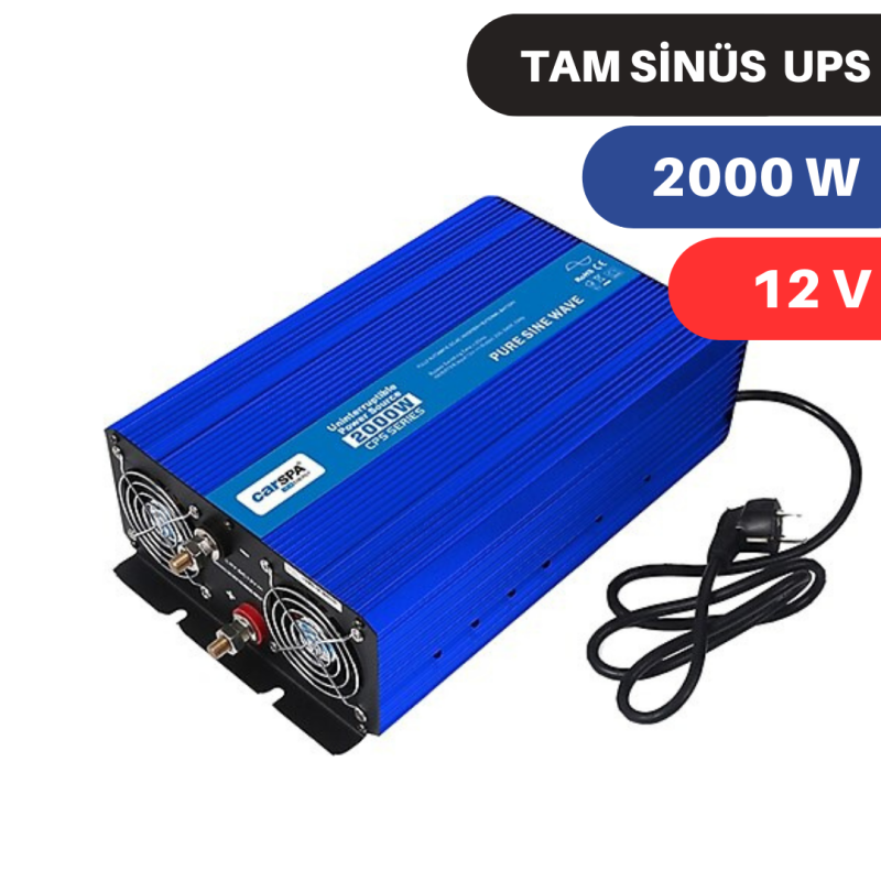 CARSPA 2000W-12V TAM SİNÜS İNVERTER (UPS)