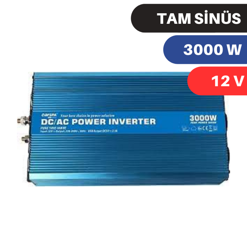 CARSPA 3000W-12V TAM SİNÜS İNVERTER