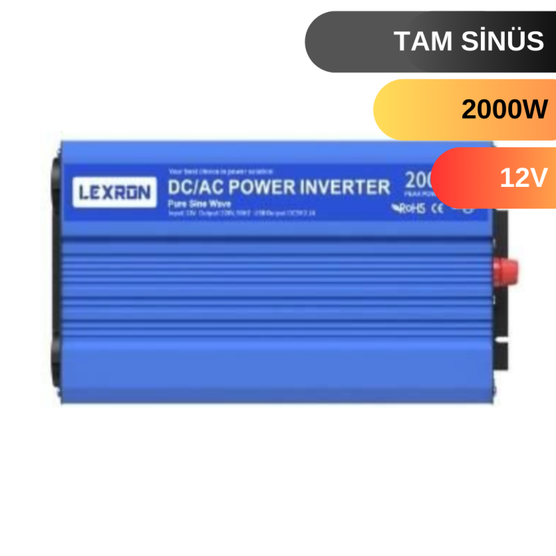 LEXRON 2000 W WATT 12V TAM SİNUS İNVERTER