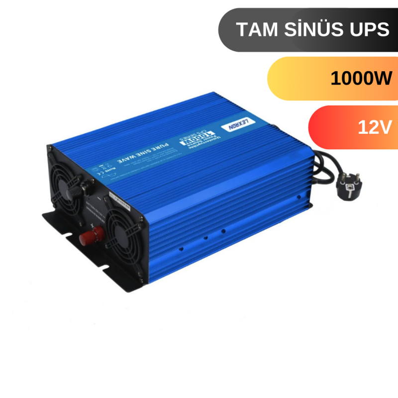 LEXRON 1000 W WATT 12V TAM SİNUS İNVERTER (UPS)